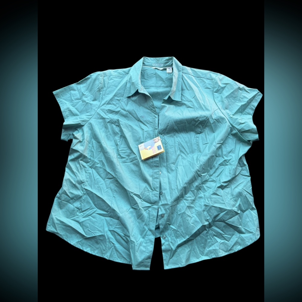✨Teal Blue cotton button-up shirt✨